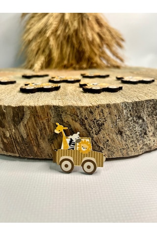 Mr. Home Ahşap Uv Baskılı Safari Figür Magnet