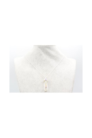 Murty99 Hakiki Doğal Çakra Taşlı Kristal Kuvars Kolye Ucu Şeffaf