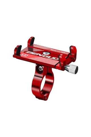 Valkyrie X-81s Metal Motorsiklet Bisiklet Cep Telefonu Tutucu - Alüminyum Alaşım Darbeye Dayanıklı Paslanmaz - 360 Derece Evrensel Kırmızı