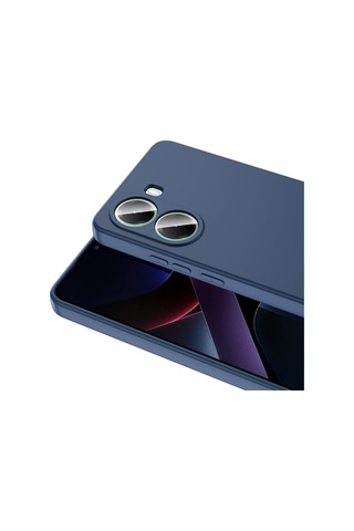 Xiaomi Poco X7 Pro Kılıf Mara Lansman İç Yüzeyi Kadife Kılıf Lacivert