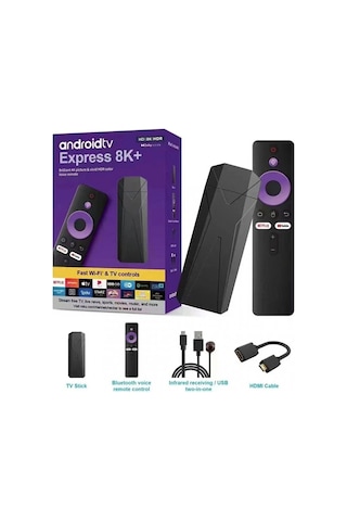 Androidtv 8k+ Android 13 2gb+16gb Wı-fı 5g Quad Core İşlemci 8k