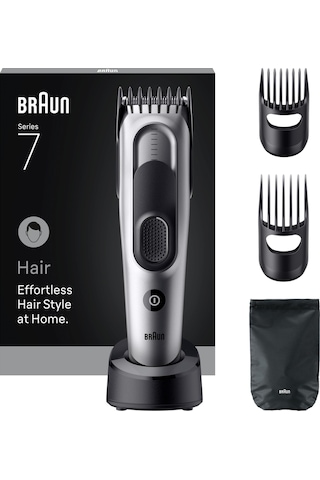Braun Saç Kesme Makinesi Series 7, +5 Aksesuar, Ömür Boyu Keskin Bıçak, 17 Uzunluk, Hc7590