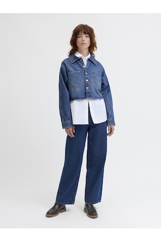 Jack & Jones Kadin Denim Gömlek Ceket - Cana - 12280092 Medium Blue Denim