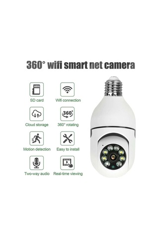 Tr Full Hd 1080p Kamera Bebek Izleme Ve Güvenlik Kamerası Wifi 360 Derece Dönebilen Kamera Beyaz Cmr6 Diğer
