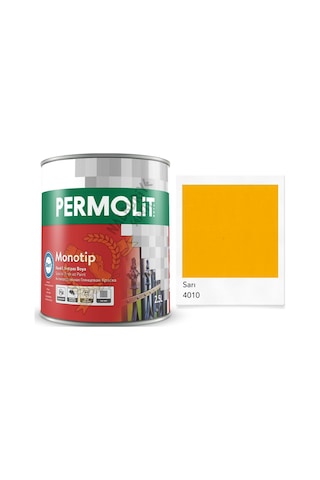 Permolit Monotip Astarlı Antipas Boya Sarı 0.75 Lt.