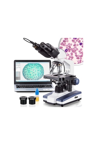 Triline 2500x Binoküler 5mp Usb Kamera Bilgisayar Destekli Bileşik Biyolojik Dijital Mikroskop