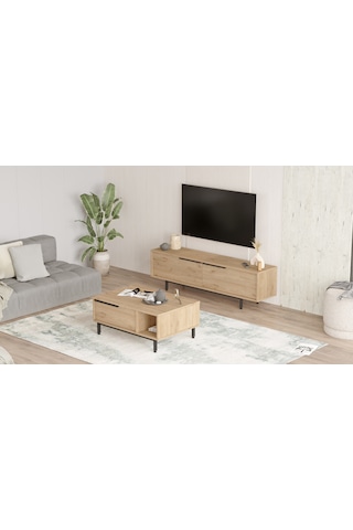 Robin Home Lidya Tv Ünitesi Orta Sehpa 2'li Set Sepet