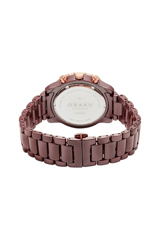 Obaku Denmark V278gcxncn Quartz Seramik Kahverengi 43 Mm Erkek Kol Saati Kahverengi