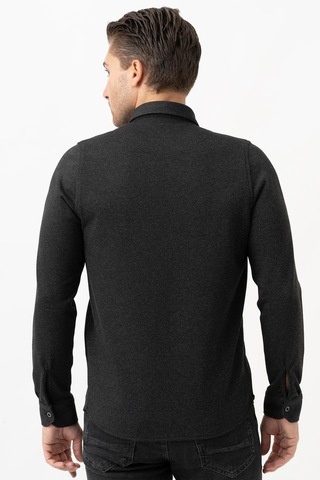 White Stone Varese G3010 Slim Fit Gömlek Siyah - S Siyah