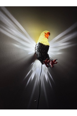 Realistik Kartal Aplik Modeli - Kahverengi - Turuncu Adaptör Kahverengi - Turuncu