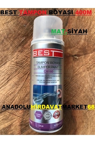 Best Tampon Boyası Sprey Plastik Tampon Boyası Mat Siyah 400 ML