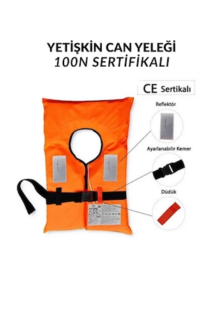 Can Yeleği Yetişkin 100n Sertifikalı 2 Adet