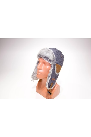 Yetişkin Kürklü Kayak Şapkası Gri  Cruising Yünlü  Wedze Meridyen Gri