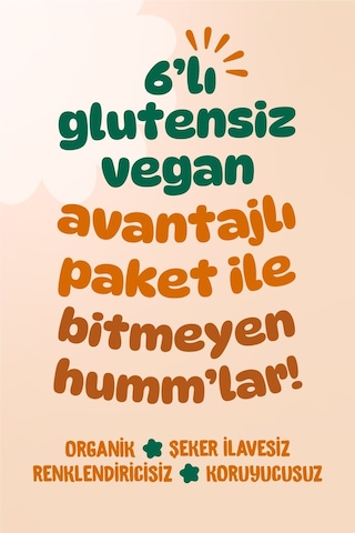 Humm Organic Organik Glutensiz Vegan Muzlu Atıştırmalık 6 x 30 G