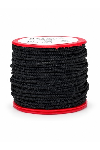 2 Mm Polyester Kordon İp 30 Metre Çok Amaçlı Düşük Esnemeli Siyah