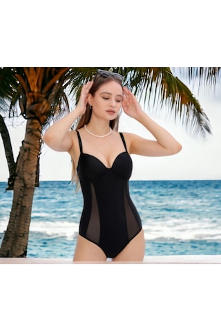 Shopiolog Dikine Tüllü Modelli Mayo