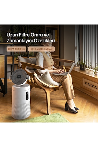 Xenon Smart Akıllı Air Purifier Fanlı, Aromaterapi Özellikli Sessiz Hava Temizleme Cihazı (X7422)