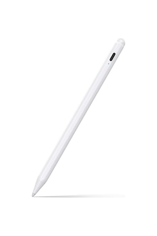 Gajeena Beyaz Aktif Kapasitif Kalem, İpad 2018-2021 Uyumlu, Dokunmatik Hassas, Yanlış Dokunmayı Engeller, El Yazısı Desteği