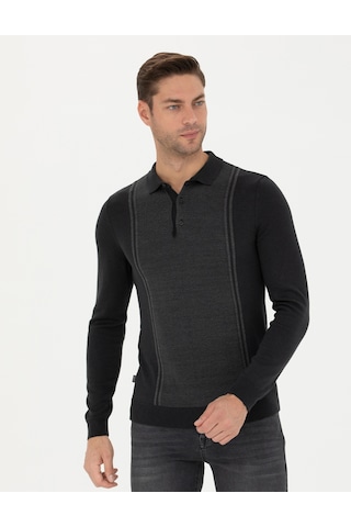 Pierre Cardin Erkek Açık Gri Melanj Triko Kazak 50279429-vr091 Açık Gri Melanj