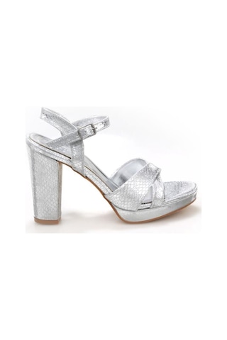 Papuçcity Tamer 03146 10 Cm Platform Topuklu Kadın Abiye Ayakkabı Gri