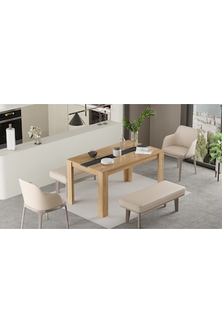 Robin Home Lena Yemek Masası 140x80 Sepet-antrasit