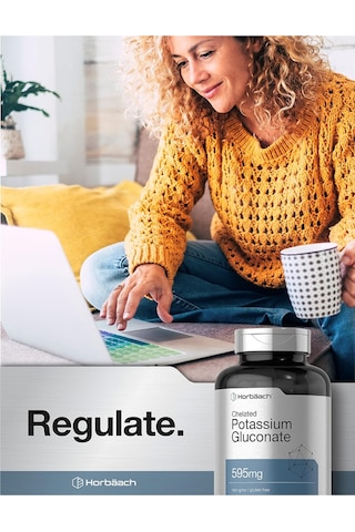 Horbäach Chelated Potassium Gluconate 595mg 300 Capsul.usa ...
