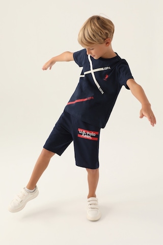 U.s. Polo Assn Lisanslı Times Lacivert Erkek Çocuk Bermuda Takım 5274-43078 Lacivert
