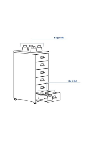 Ikea Helmer Keson, Siyah, 28x65 Cm