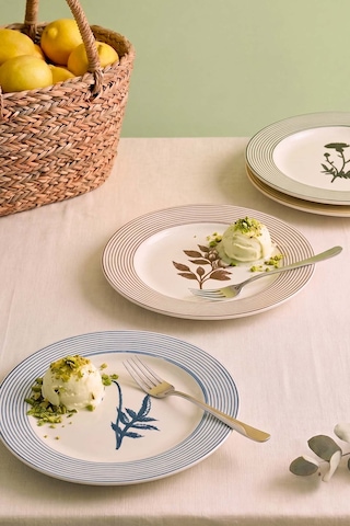 Floral Essence Assos 4'lü Pasta & Sunum Tabağı 22 Cm Çok Renkli