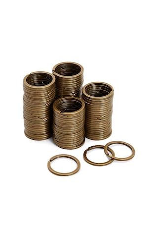 30 Adet Antik Renk 3 Cm Metal Anahtarlık Halkası