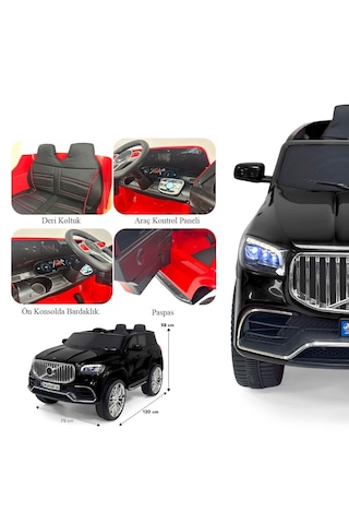 Akülü Uzaktan Kumandalı Siyah Araba Voyage Gt 4x2 Deri Koltuklu