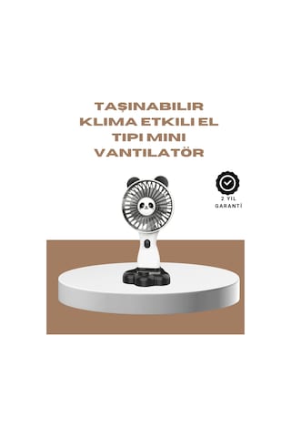 Yüksek Performanslı Usb Mini Vantilatör Panda Desenli