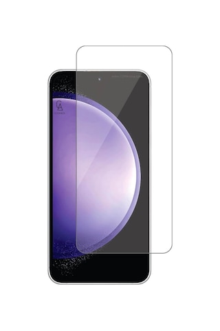 Samsung Galaxy Uyumlu S23 Fe Kılıf Şeffaf Temperli Kırılmaz Cam Ekran Ve Kamera Lens Koruyucu Seti
