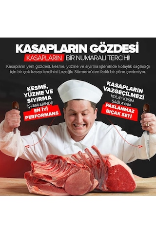 Lazoğlu Sürmene 6lı Mutfak - Kurban Bıçak Seti