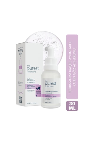 The Purest Solutions Torbalanma ve Morluk Karşıtı Serum 30 ML (Caffeine 5% + Vitamin C)
