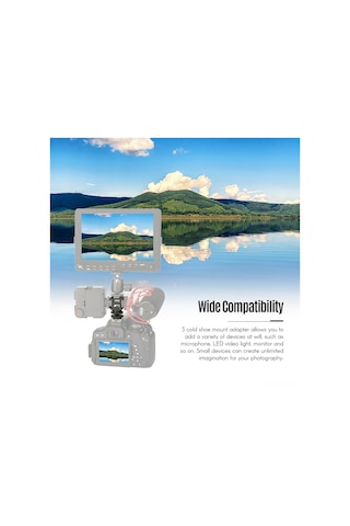 Dofolink Ulanzi Pt-3s Alüminyum Çelik 3lü Soğuk Ayak Adaptörü - Fotoğraf Makinesi, Mikrofon, Monitör, Işık Uyumlu Profesyonel Foto/video Erişoryası