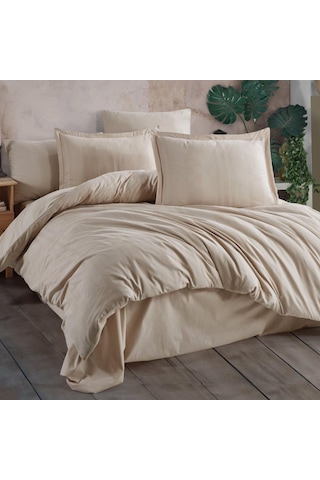 Clasy Ranforce Tek Kişilik Nevresim Takımı Unita Bej