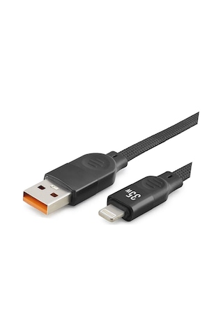 Usb Lightning Şarj Ve Data Kablosu 35w 1 M Örgülü Siyah Nd1152 Evimdeyokyok