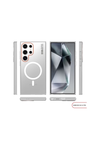 Samsung Galaxy S24 Ultra Uyumlu Mat Sert Klein Kılıf Beyaz