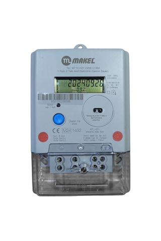 Makel Monofaze Elektronik Elektrik Sayacı 80a