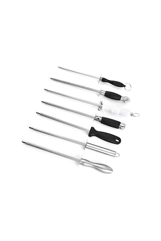 Pazly 10 Adet Stil 1 Taşlama Çubuğu Mutfak Bileme Aracı Pp Abs Tpr Yüksek Karbonlu Çelik Keskinleştirme Çubuğu