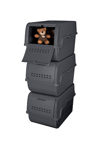 Technow Motek Mt-40 S-box 8 Litre 3'lü Çok Amaçlı Organizer Düzenleyici Antrasit 3 8litre Antrasit