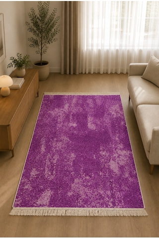 Kilim Paspas Çok Amaçlı Halı Makinede Yıkanabilir Toz Yapmaz Lila