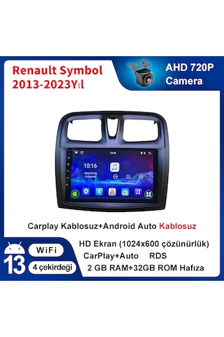 Renault Symbol 2013-2023yıl 2gb Ram 32gb Rom Multimedya Carplay