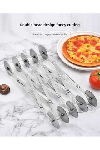 Aubyhe Stainless Steel Multi-wheel Baking Cutter: Pizza, Pie Ve Pastry Kesici - 5 Tekerlekli İki Yönlü Profesyonel Mutfak Aracı Diğer