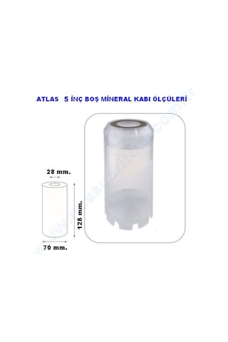 Atlas 5 Inç Doldurulabilir Boş Mineral Kabı