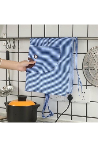 Skycity Kahverengi Yumuşak Polyester Mutfak Fantezi Ayı Desenli Ön Cep Ve Ayarlanabilir Kemerle Yağ Geçirmez Apron