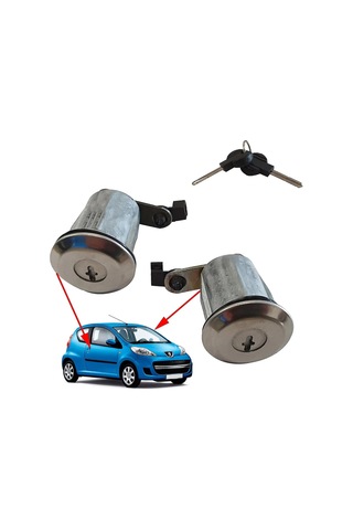 Peugeot 107 Citroen C1 Toyota Aygo 05-14 İçin Silindir Kapı Kilidi Silindir Anahtar Seti