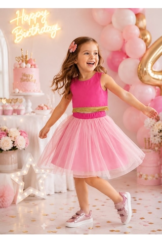 Cresh Kids Kız Çocuk Etek Üst Takım Fuşya - Pembe