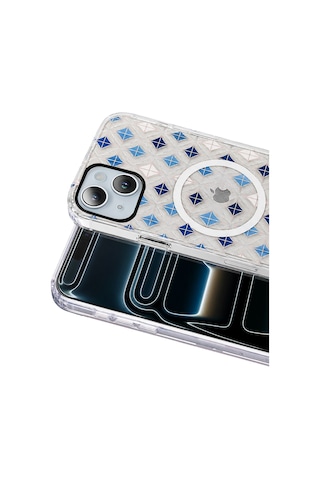 Onegif Apple iPhone Uyumlu 15 Desina Magsafe Kapak - Desen 4 Kod: 7355